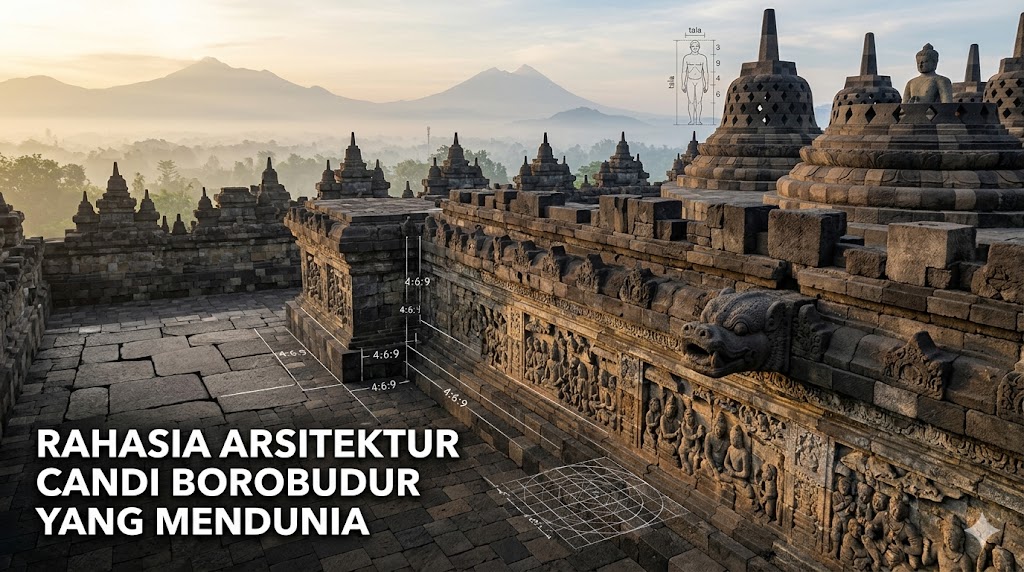 rahasia arsitektur Candi Borobudur yang mendunia