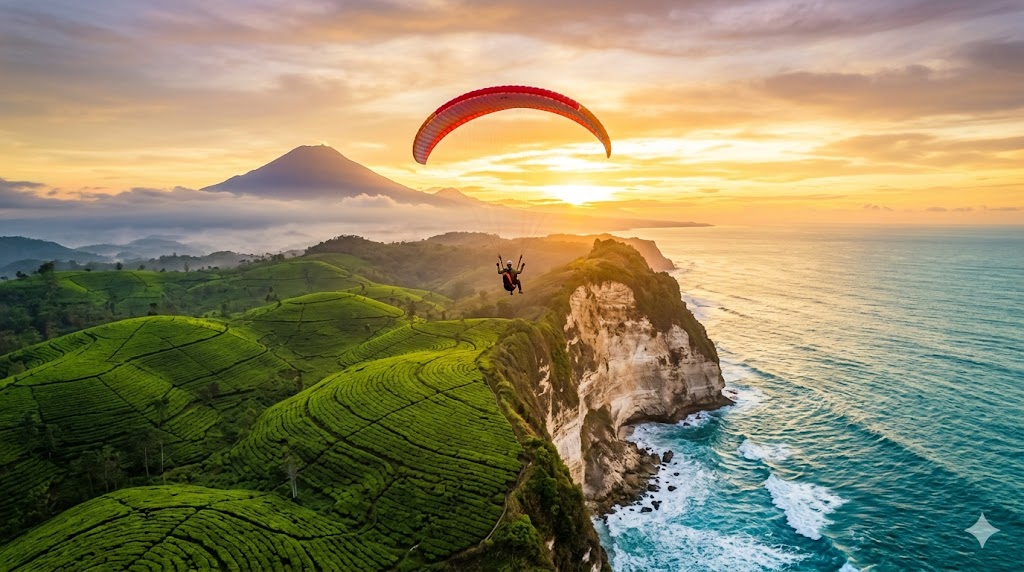 5 spot paragliding terbaik dengan pemandangan memukau